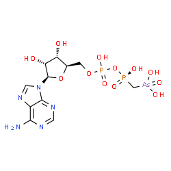 ChemSpider 2D Image | gamma-methyleneadenosine-5'-diphosphategamma-arsono-beta | C11H18AsN5O12P2