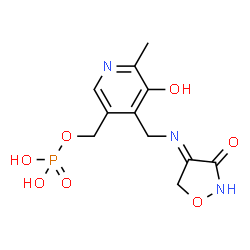 ChemSpider 2D Image | (5-Hydroxy-6-methyl-4-{[(E)-(3-oxo-1,2-oxazolidin-4-ylidene)amino]methyl}-3-pyridinyl)methyl dihydrogen phosphate | C11H14N3O7P