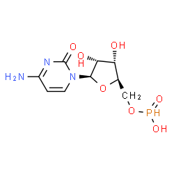 ChemSpider 2D Image | 5'-O-[Hydroxy(oxido)phosphoranyl]cytidine | C9H14N3O7P