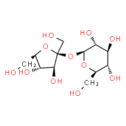 ChemSpider 2D Image | beta-D-Fructofuranosyl beta-D-glucopyranoside | C12H22O11