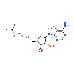 ChemSpider 2D Image | (2s)-2-Azanyl-4-[[(2s,3s,4r,5r)-5-[6-(Methylamino)purin-9-Yl]-3,4-Bis(Oxidanyl)oxolan-2-Yl]methylsulfanyl]butanoic Acid | C15H22N6O5S