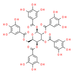ChemSpider 2D Image | BETA-1,2,3,4,6-PENTA-O-GALLOYL-D-GLUCOPYRANOSE | C41H32O26