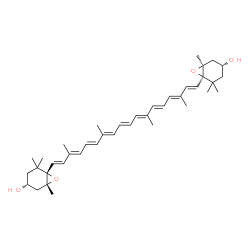ChemSpider 2D Image | (3R,3'R,5R,5'S,6S,6'R)-5,5',6,6'-Tetrahydro-5,6:5',6'-diepoxy-beta,beta-carotene-3,3'-diol | C40H56O4