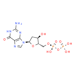 ChemSpider 2D Image | 2'-Deoxyguanosine-5'-diphosphate | C10H15N5O10P2