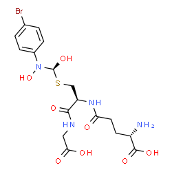 ChemSpider 2D Image | S-(N-HYDROXY-N-BROMOPHENYLCARBAMOYL)GLUTATHIONE | C17H23BrN4O8S