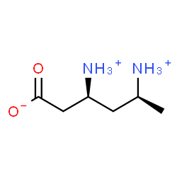 ChemSpider 2D Image | (3S,5S)-3,5-Diammoniohexanoate | C6H15N2O2