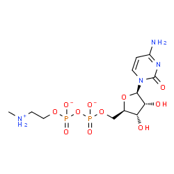 ChemSpider 2D Image | 5'-O-[({[2-(Methylammonio)ethoxy]phosphinato}oxy)phosphinato]cytidine | C12H21N4O11P2