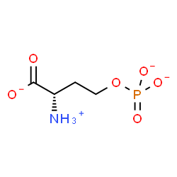 ChemSpider 2D Image | (2S)-2-Ammonio-4-(phosphonatooxy)butanoate | C4H8NO6P