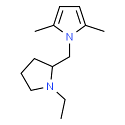 ChemSpider 2D Image | 1-[(1-Ethyl-2-pyrrolidinyl)methyl]-2,5-dimethyl-1H-pyrrole | C13H22N2