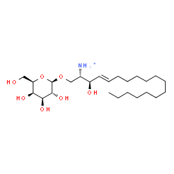 ChemSpider 2D Image | (2S,3R,4E)-1-(beta-D-Galactopyranosyloxy)-3-hydroxy-4-octadecen-2-aminium | C24H48NO7