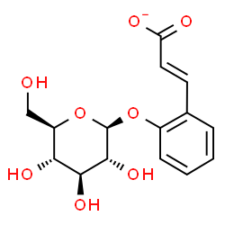 ChemSpider 2D Image | (2E)-3-[2-(beta-D-Glucopyranosyloxy)phenyl]acrylate | C15H17O8