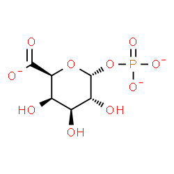 ChemSpider 2D Image | 1-phosphonato-alpha-D-galacturonate(3-) | C6H8O10P