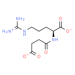 ChemSpider 2D Image | (2S)-5-{[Ammonio(imino)methyl]amino}-2-[(3-carboxylatopropanoyl)amino]pentanoate | C10H17N4O5