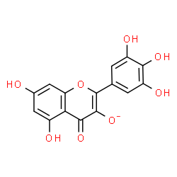 ChemSpider 2D Image | 5,7-Dihydroxy-4-oxo-2-(3,4,5-trihydroxyphenyl)-4H-chromen-3-olate | C15H9O8