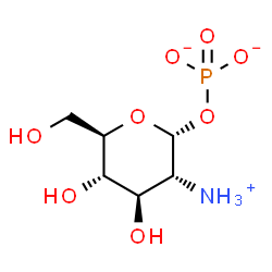 ChemSpider 2D Image | 2-Ammonio-2-deoxy-1-O-phosphonato-alpha-D-glucopyranose | C6H13NO8P
