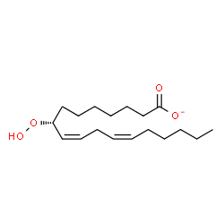 ChemSpider 2D Image | (8R,9Z,12Z)-8-Hydroperoxy-9,12-octadecadienoate | C18H31O4