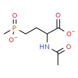 ChemSpider 2D Image | 2-Acetamido-4-(methylphosphinato)butanoate | C7H12NO5P