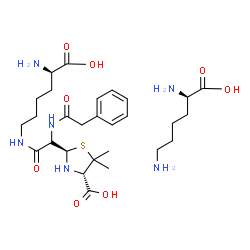 ChemSpider 2D Image | Benzylpenicilloyl Polylysine | C28H44N6O8S