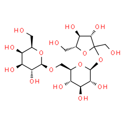 ChemSpider 2D Image | alpha-D-Gal-(1->6)-beta-D-Glc-(1<->2)-Fru | C18H32O16