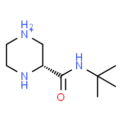 ChemSpider 2D Image | (3R)-3-[(2-Methyl-2-propanyl)carbamoyl]piperazin-1-ium | C9H20N3O