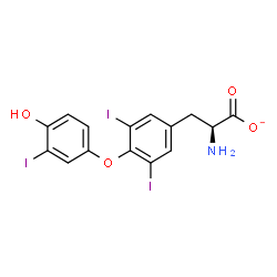 ChemSpider 2D Image | 3,3',5-triiodo-L-thyroninate | C15H11I3NO4