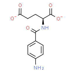 ChemSpider 2D Image | (2S)-2-[(4-Aminobenzoyl)amino]pentanedioate | C12H12N2O5