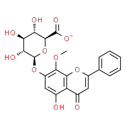 ChemSpider 2D Image | wogonin 7-O-beta-D-glucuronate | C22H19O11