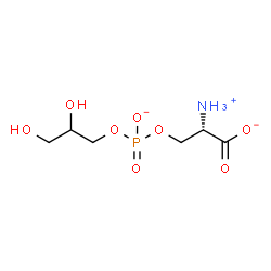 ChemSpider 2D Image | (2S)-2-Ammonio-3-{[(2,3-dihydroxypropoxy)phosphinato]oxy}propanoate | C6H13NO8P