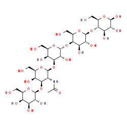 ChemSpider 2D Image | beta-D-Galp-(1->3)-beta-D-GalpNAc-(1->3)-alpha-D-Galp-(1->4)-beta-D-Galp-(1->4)-beta-D-Glcp | C32H55NO26