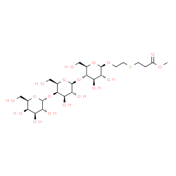 ChemSpider 2D Image | alpha-D-Galp-(1->4)-beta-D-Galp-(1->4)-beta-D-Glcp-O(CH2)2S(CH2)2CO2Me | C24H42O18S