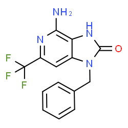 ChemSpider 2D Image | 4-amino-1-benzyl-6-(trifluoromethyl)-3H-imidazo[4,5-c]pyridin-2-one | C14H11F3N4O