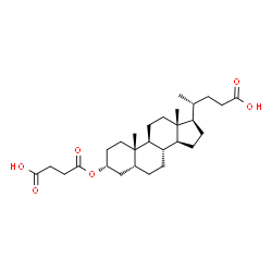 ChemSpider 2D Image | (3alpha,5beta)-3-[(3-Carboxypropanoyl)oxy]cholan-24-oic acid | C28H44O6