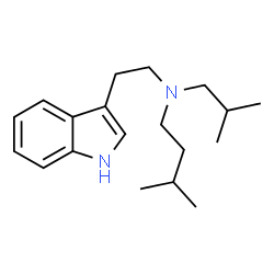 ChemSpider 2D Image | N-[2-(1H-Indol-3-yl)ethyl]-N-isobutyl-3-methyl-1-butanamine | C19H30N2