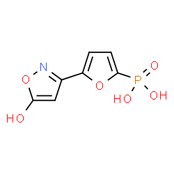 ChemSpider 2D Image | 5-(5-Hydroxyl-Isoxazol-3-Yl)-Furan-2-Phosphonic Acid | C7H6NO6P