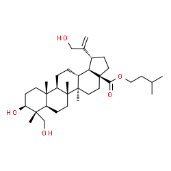 ChemSpider 2D Image | 3-Methylbutyl (3beta)-3,23,30-trihydroxylup-20(29)-en-28-oate | C35H58O5