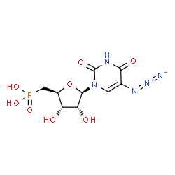 ChemSpider 2D Image | 5-Azido-5'-deoxy-5'-phosphonouridine | C9H12N5O8P