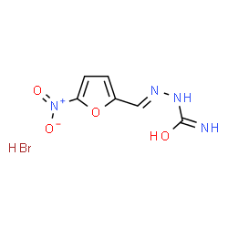 ChemSpider 2D Image | (2E)-2-[(5-Nitro-2-furyl)methylene]hydrazinecarboxamide hydrobromide (1:1) | C6H7BrN4O4