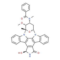ChemSpider 2D Image | N-[(2S,3R,4R,6R,18S)-18-Hydroxy-3-methoxy-2-methyl-16-oxo-29-oxa-1,7,17-triazaoctacyclo[12.12.2.1~2,6~.0~7,28~.0~8,13~.0~15,19~.0~20,27~.0~21,26~]nonacosa-8,10,12,14,19,21,23,25,27-nonaen-4-yl]-N-meth
ylbenzamide | C35H30N4O5