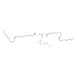 ChemSpider 2D Image | (2S)-2-[(9Z)-9-Hexadecenoyloxy]-3-{[(R)-hydroxy(2-hydroxyethoxy)phosphoryl]oxy}propyl (9Z)-9-octadecenoate | C39H73O9P