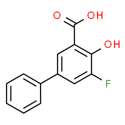 ChemSpider 2D Image | 5-Fluoro-4-hydroxy-3-biphenylcarboxylic acid | C13H9FO3
