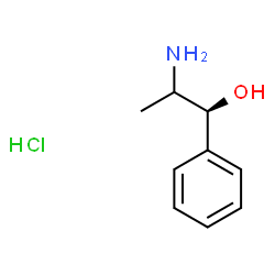 ChemSpider 2D Image | (1S)-2-Amino-1-phenyl-1-propanol hydrochloride (1:1) | C9H14ClNO