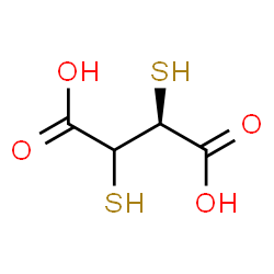 ChemSpider 2D Image | (2S)-2,3-Disulfanylsuccinic acid | C4H6O4S2