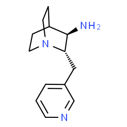 ChemSpider 2D Image | (2S,3R)-2-(3-Pyridinylmethyl)quinuclidin-3-amine | C13H19N3