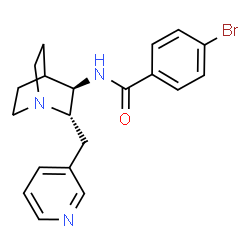 ChemSpider 2D Image | 4-Bromo-N-[(2S,3R)-2-(3-pyridinylmethyl)-1-azabicyclo[2.2.2]oct-3-yl]benzamide | C20H22BrN3O