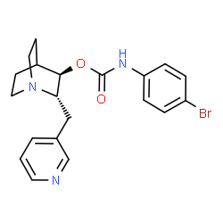 ChemSpider 2D Image | (2S,3R)-2-(3-Pyridinylmethyl)-1-azabicyclo[2.2.2]oct-3-yl (4-bromophenyl)carbamate | C20H22BrN3O2