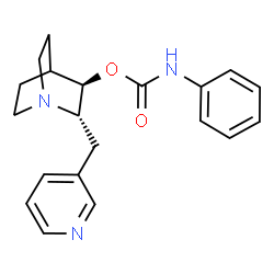 ChemSpider 2D Image | (2S,3R)-2-(3-Pyridinylmethyl)-1-azabicyclo[2.2.2]oct-3-yl phenylcarbamate | C20H23N3O2