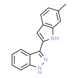 ChemSpider 2D Image | 3-(6-Methyl-1H-indol-2-yl)-1H-indazole | C16H13N3