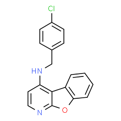 ChemSpider 2D Image | N-(4-Chlorobenzyl)[1]benzofuro[2,3-b]pyridin-4-amine | C18H13ClN2O