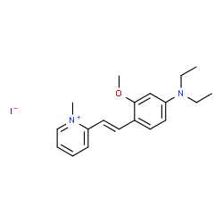 ChemSpider 2D Image | 2-{(E)-2-[4-(Diethylamino)-2-methoxyphenyl]vinyl}-1-methylpyridinium iodide | C19H25IN2O
