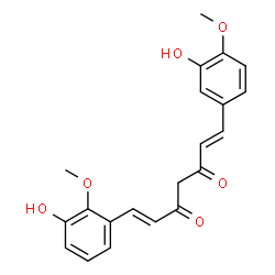 ChemSpider 2D Image | (1E,6E)-1-(3-Hydroxy-2-methoxyphenyl)-7-(3-hydroxy-4-methoxyphenyl)-1,6-heptadiene-3,5-dione | C21H20O6